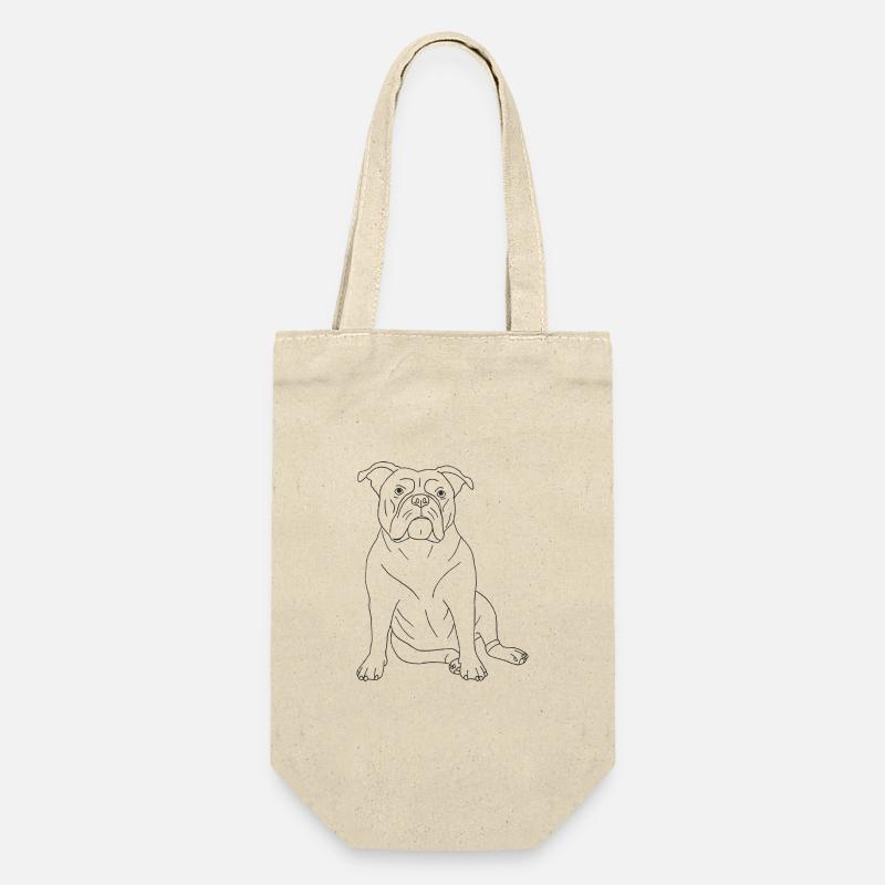 Old English Bulldog - Geschenkbeutel für Flaschen - Natur