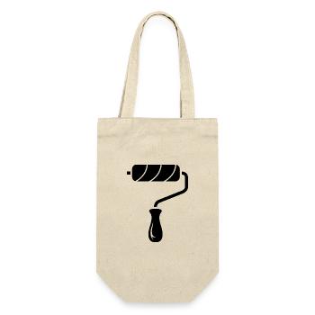 Peintre Rouleau Peintre Maître Peintre Symbole icône Rouleau - Sac à bouteille - nature - Devant