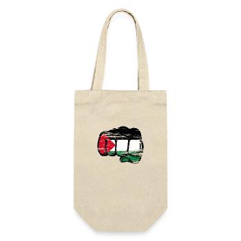 Palestinien Flagge Faust Hand used - Geschenkbeutel für Flaschen - Natur - Vorne