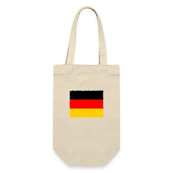 Deutschland Flagge Deutsche Fahne Used Look Heimat - Geschenkbeutel für Flaschen - Natur - Vorne