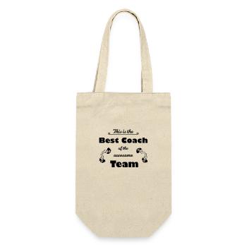 Der beste lustige Trainer weltweit - Geschenkbeutel für Flaschen - Natur - Vorne