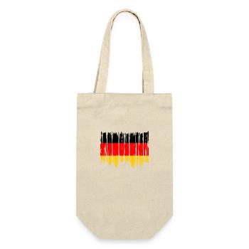 Deutschland Flagge Deutsche Fahne Used Look Heimat - Geschenkbeutel für Flaschen - Natur - Vorne