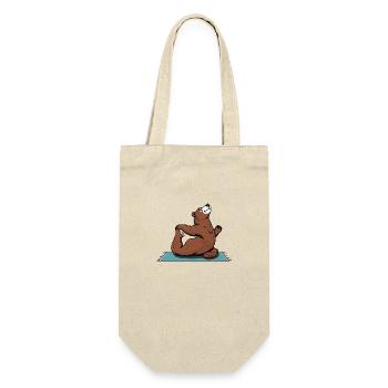 Yoga Bear - Gift Bag for Bottles - nature - Front