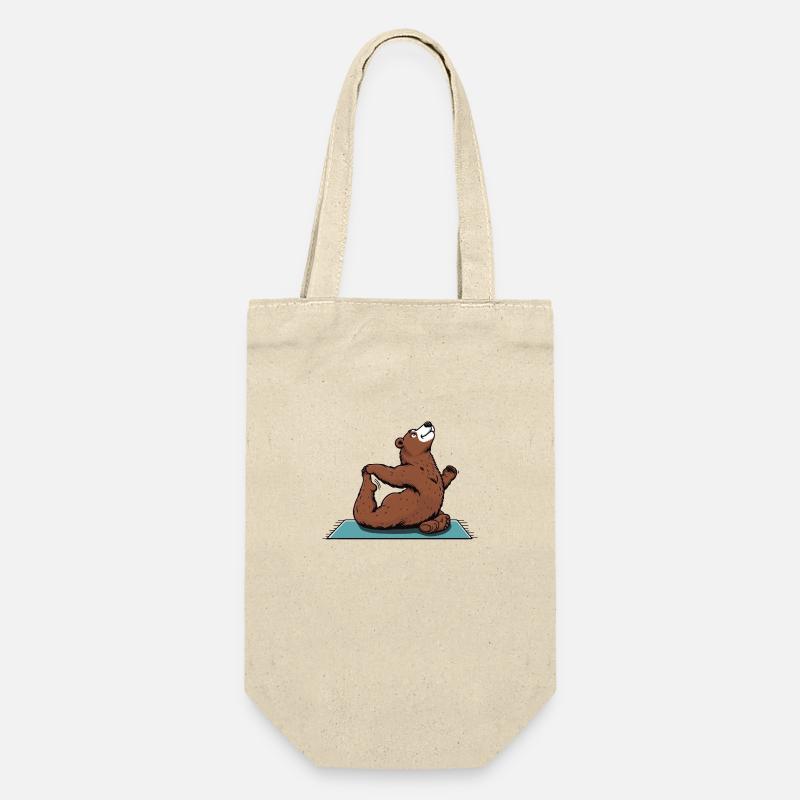 Ours de yoga - Sac à bouteille - nature