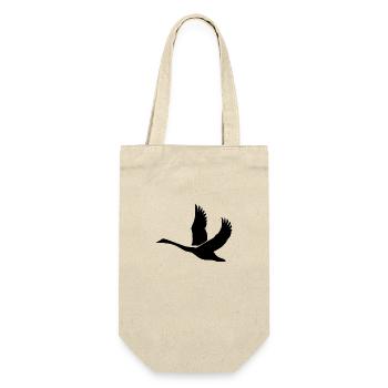 Schwan mit gewaltigen Schwingen - Geschenkbeutel für Flaschen - Natur - Vorne