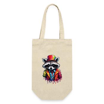 Clown Animal / Circus / Funny / Colorful / Raccoon - Gift Bag for Bottles - nature - Front