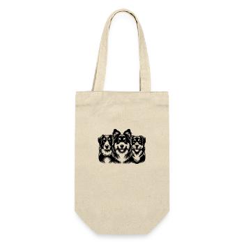 Three pretty dogs as a portrait - Gift Bag for Bottles - nature - Front