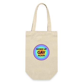 Je me suis réveillé gay à nouveau Phrases gays amusantes - Sac à bouteille - nature - Devant