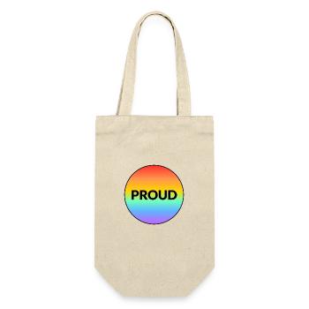 Stolzer LGBTQ-Pride-Regenbogen - Geschenkbeutel für Flaschen - Natur - Vorne
