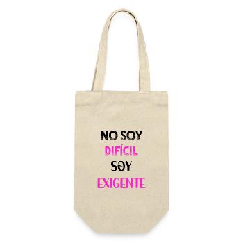 Je ne suis pas difficile je suis exigeante PNK BLK - Sac à bouteille - nature - Devant