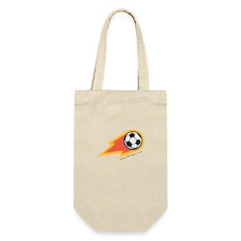 Rising Football Star - Künftiger Fußballstar - Geschenkbeutel für Flaschen - Natur - Vorne