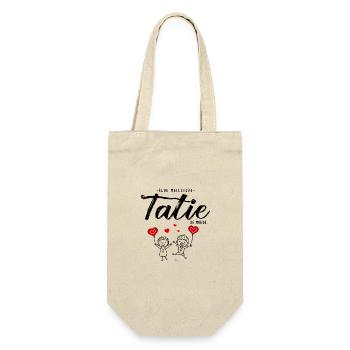 élue meilleure Tatie Cadeau à personnalisé tata - Sac à bouteille - nature - Devant