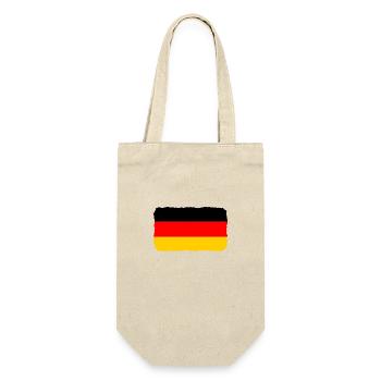 Deutschland Flagge Deutsche Fahne Used Look Heimat - Geschenkbeutel für Flaschen - Natur - Vorne