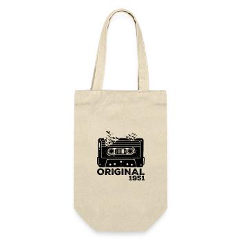 Year of birth 1951 Cassette 1951 Birthday 1951 - Gift Bag for Bottles - nature - Front