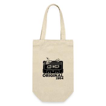 Year of birth 1954 Cassette 1954 Birthday 1954 - Gift Bag for Bottles - nature - Front