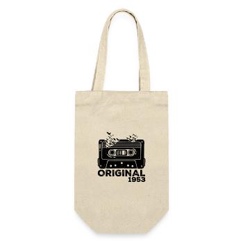 Year of birth 1953 Cassette 1953 Birthday 1953 - Gift Bag for Bottles - nature - Front