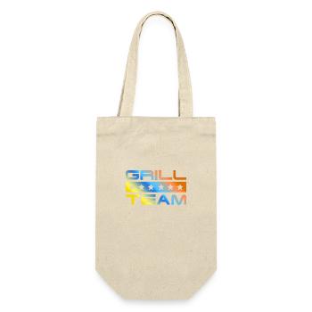 Grill Crew Bunt - Geschenkbeutel für Flaschen - Natur - Vorne
