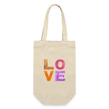 L O V E - Sac à bouteille - nature - Devant