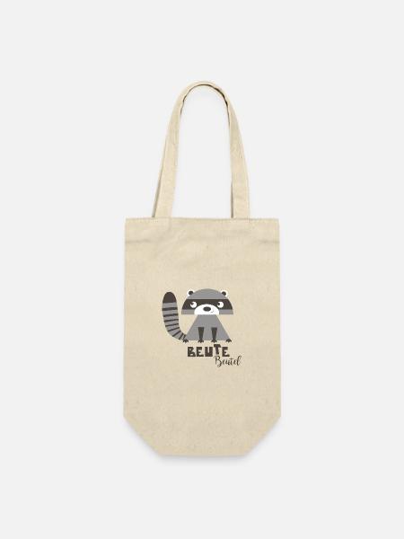 Waschbär Beute Beutel - Geschenkbeutel für Flaschen - Natur