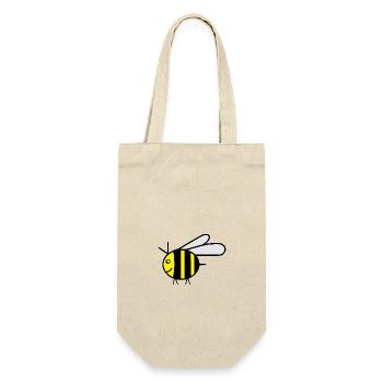 Yellow flying honey bee bumblebee - gift idea - Gift Bag for Bottles - nature - Front