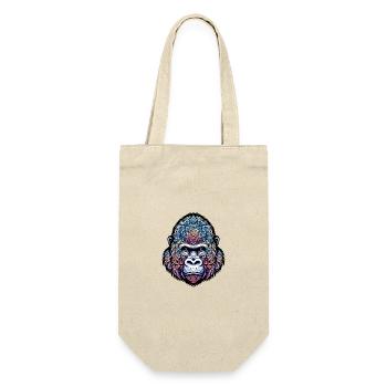 Mystisches Gorilla-Mandala - Geschenkbeutel für Flaschen - Natur - Vorne