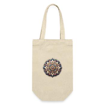 Abstract Geometric Color Mandala 6 - Gift Bag for Bottles - nature - Front