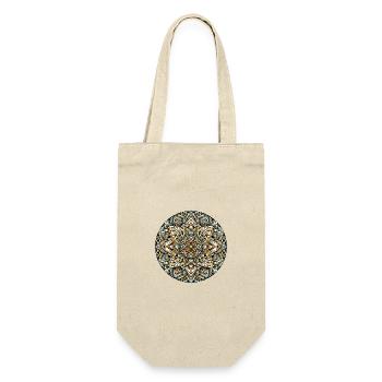 Abstract Geometric Color Mandala 5 - Gift Bag for Bottles - nature - Front