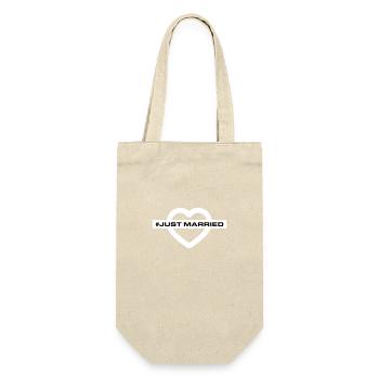 Just Married Wedding Heart - Gift Bag for Bottles - nature - Front