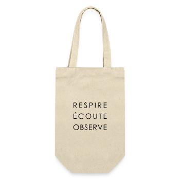 RESPIRE ECOUTE OBSERVE XL BLACK - Sac à bouteille - nature - Devant