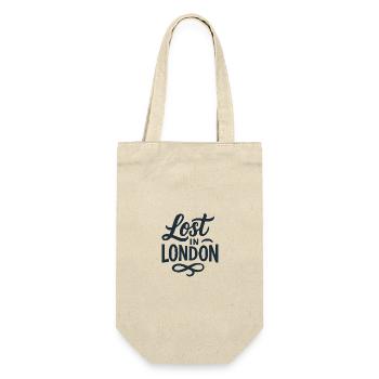 Lost in London - Geschenkbeutel für Flaschen - Natur - Vorne