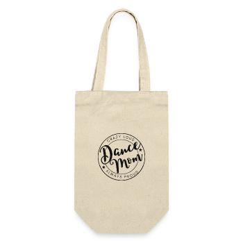 Dance Mom, Mama, Mutti, Tanzen, Geschenk, - Geschenkbeutel für Flaschen - Natur - Vorne