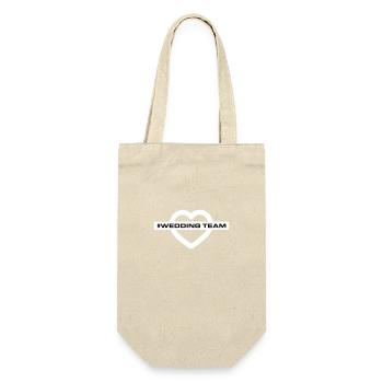 Wedding Team Heart - Gift Bag for Bottles - nature - Front
