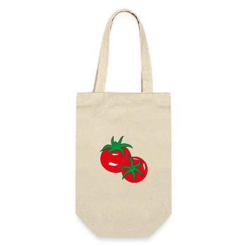 Rote frische Tomaten - Geschenkbeutel für Flaschen - Natur - Vorne