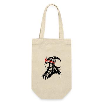Wikinger Kriegerin Walküre Symbol - Geschenkbeutel für Flaschen - Natur - Vorne