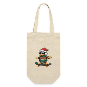 Canard Noël Drôle - Sac à bouteille - nature - Devant