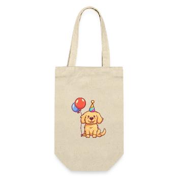 Golden Retriever Dogs Birthday Comic - Gift Bag for Bottles - nature - Front