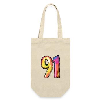 91 Number Symbol - Gift Bag for Bottles - nature - Front