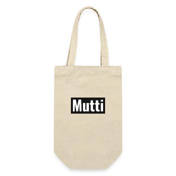 Mutti-Muttertag Geschenkidee - Geschenkbeutel für Flaschen - Natur - Vorne