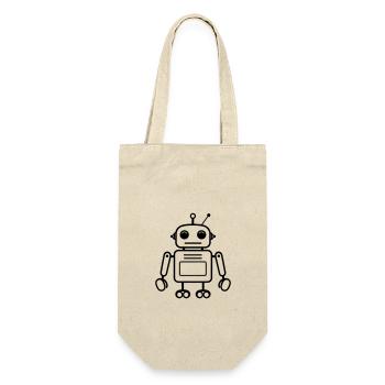 robot - Gift Bag for Bottles - nature - Front