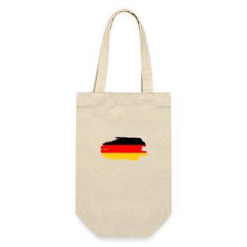 Deutschland Flagge Deutsche Fahne Used Look Heimat - Geschenkbeutel für Flaschen - Natur - Vorne