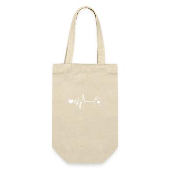 Cards Poker Pulse Heart Love - Gift Bag for Bottles - nature - Front