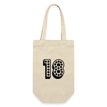18. 18 ANS. 18e ANNIVERSAIRE. ANNIVERSAIRE 18 ANS. - Sac à bouteille - nature - Devant