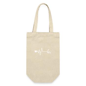 Muscles dumbbell heartbeat - Gift Bag for Bottles - nature - Front