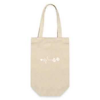 Dumbbell Pulse Love - Gift Bag for Bottles - nature - Front