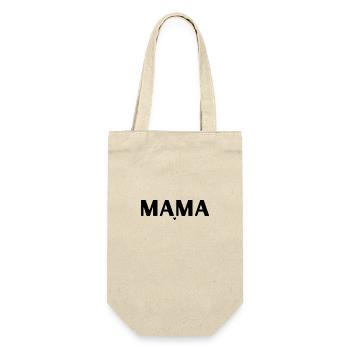 Mama - Muttertag - Geschenkbeutel für Flaschen - Natur - Vorne