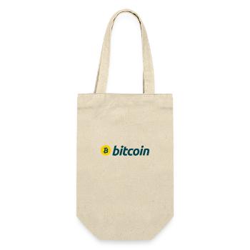 Bitcoin (Bitcoin) - Geschenkbeutel für Flaschen - Natur - Vorne
