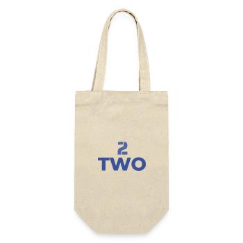 DESIGN CHIFFRE 2 EN LETTRE ET SYMBOLE TYPOGRAPHIE - Sac à bouteille - nature - Devant