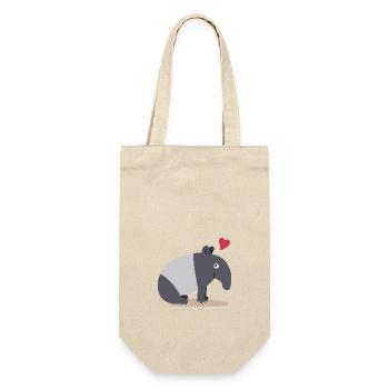 Tapir Happiness with Signature - Gift Bag for Bottles - nature - Front