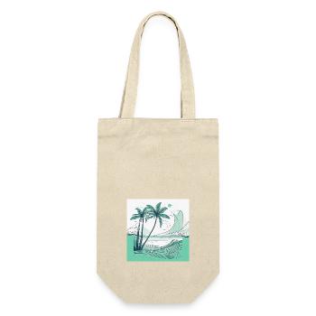 Grüner Strand - Geschenkbeutel für Flaschen - Natur - Vorne