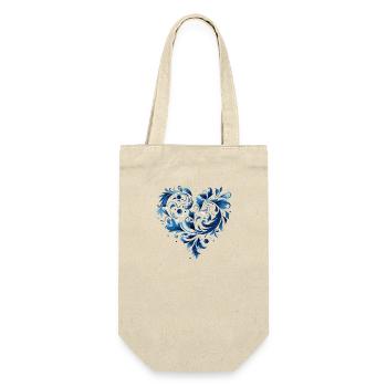 Kunst Herz Liebe Liebesbeweis Gefühle - Geschenkbeutel für Flaschen - Natur - Vorne